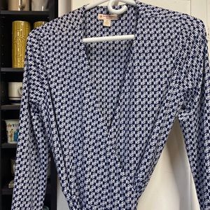 Brooks Brothers Red Fleece collection logo wrap dress size M